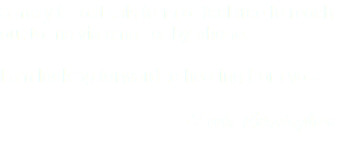 Simply fill out this form or feel free to reach out to me via email or by phone. I am looking forward to hearing from you! - Kevin Cunningham